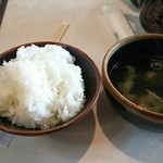 まきばのレストラン - セットのライスとスープ