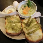 ハニードリッパーズカフェ - わくわく日替わりモーニングA,「大人気」ノリ餅チーズトースト500円