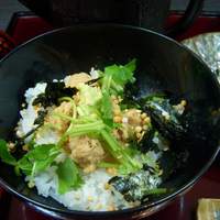 神楽坂 石かわ - 鯛茶漬け 初めは、だしをかけずに・・・。