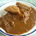 市場食堂 - メンチカツカレーのアップ