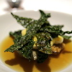 レフェルヴェソンス - Nodoguro saute et sabayon au kabos, purée de bardanne, bulbe de lis, chou noir（2016.Jan)