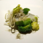 レフェルヴェソンス - “Tagliatelle” de calamar aori-ika et “tagliolini” de chou-rave fermenté（2016.Jan)