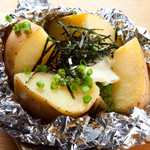 Potato baked in butter foil