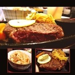 つるる - とんでもないお店だった件①オージービーフリブステーキ✨松茸ご飯✨味噌汁✨ドリンク付き