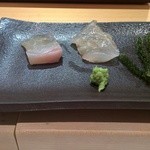 匠 進吾 - ヒラメ、クエの刺身