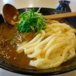 釜揚うどん一紀 - カレー釜玉うどん(650円)＋大盛(100円)