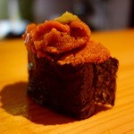 寿し おおはた - ［2016/01］(昼)おまかせにぎり(6480円)・北海道産ばふんうにの軍艦巻き