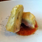 ラ･マンチーナ - 新タケノコ、モッツァレラ、グアンチャーレのフリット