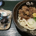 Hanamaru Udon - 牛肉おろしぶっかけ（小） ¥450 ＋ 昆布おにぎり ¥130