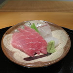日本料理 幸庵 - 鮪、平目、スミイカの刺身