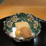 日本料理 幸庵 - 雲子の湯葉巻揚げ、海老芋クリームチーズ団子揚げ、くわい素揚げ