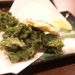 すし旬 - あおさのりの天ぷら