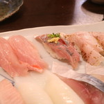 すし旬 - 金目鯛・鯵・ノドグロの炙り