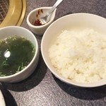 西光園 - ご飯と味噌汁とからいやつ♪