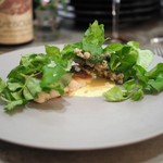 Restaurant PORTUS - 黒ムツのポワレ　蕗の薹のペースト　サバイヨンソース　根三つ葉