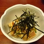 鳥伊勢 - 鳥わさ　海苔もわさびも旨い　700円