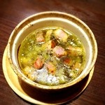 培根和土豆的大蒜橄欖油風味鍋