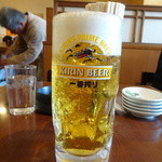 一楽 - 生ビール(おっきいサイズ)は嬉しい500円