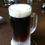 天成園 - ハーフビールは黒３に白７！