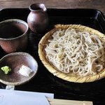 そば処 農 - 最初のかけ蕎麦。ちょっと濃いつけだれでいただきました。 