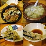 鉄鍋餃子酒場 山桜 - 鉄なべ焼き餃子(8個)￥486/ゆで餃子(8個)￥486