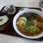 食事処かもめ - ラーメン定食（700円）2016年1月