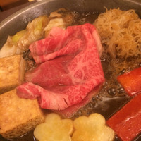 人形町今半 新宿第一生命ビル店 - 焼きの様子①