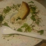 先付　牡蠣のクラムチャウダー