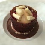 プレヴナンス - ランチデセール【チョコレートスープ】冷たいバニラアイスと熱々のチョコレートスープの融合♪温度差を楽しむ一品。
