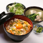 Charcoal grilled! Oyako-don (Chicken and egg bowl) with liver or without liver