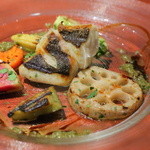 鉄板焼ばらもんや - ～玄海産スズキ～　サルサベルべソース