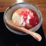 そば屋 案山棒 - クーポンのデザート（大豆ヨーグルト）