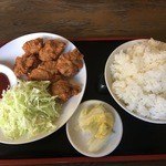 栄楽 - 唐揚げ　ライス