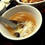 中華川菜 蓮華 - 【2016・１月】ランチのスープ(具は筍と卵ときのこでした。優しいお味♪）