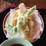 ゆずかろ亭 - ささみと旬野菜の天ぷら