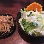 盛よし - B定食のサラダともやし