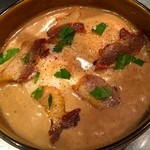 キュル・ド・サック - ポルチーニのヴルーテ　生ハム添え