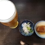 まるさん松本 - ビールとお通し