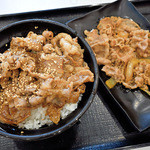 Yoshinoya - 牛カルビ丼並盛と牛皿並盛