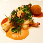 エクアトゥール - 2016/01_前菜②カニクリームコロッケ＆オマール海老（next doorさん撮影）