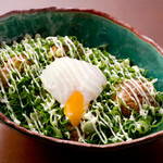 半熟玉子とねぎたっぷりたこ焼