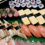 銀のさら - 【加賀五人前】鉄火巻、ネギトロ、たまご、穴子、サーモン他