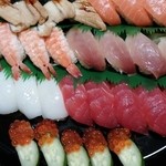 銀のさら - 【加賀五人前】穴子、サーモン、海老、ハマチ、イカ、マグロ、半イクラ