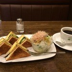 コーヒーハウス マキ - 和風たまごトーストセット¥800