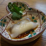 中国菜 火ノ鳥 - ウマヅラハギの包み蒸し餃子