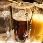 ザ・カフェ(グランドプリンスホテル大阪ベイ) - オレンジジュースとウーロン茶