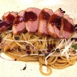 こなな - 鴨肉と白ネギの甘醤油パスタ