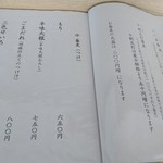 備忠 - メニュー