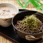 Koumitsukesobashichinarabe - たらこクリームつけ蕎麦　850円