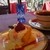 クールカフェ 究極ハンバーグと鉄板フレンチトーストのお店 - 料理写真:フワフワのフレンチトースト、イチゴの赤ワイン煮も美味しい❤